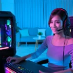 woman smile blue purple personal computer entertainment 1659530 pxhere.com